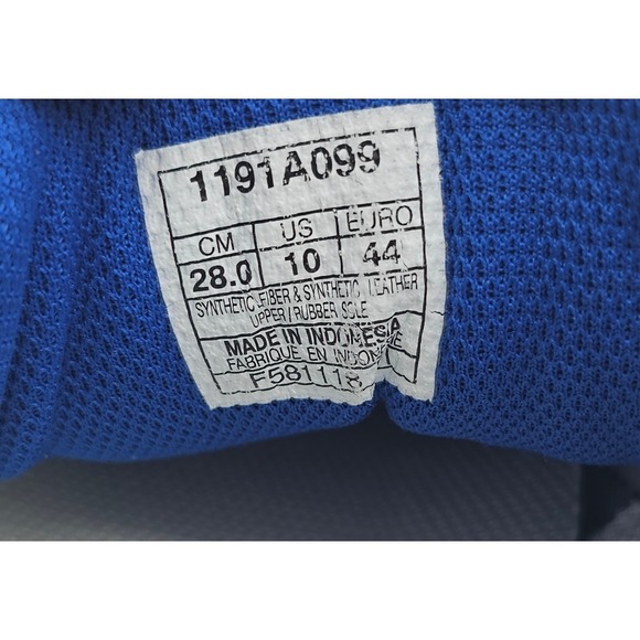 Asics Gel Running Shoes Mens Size 10 White Blue Black Yellow Sneakers - Picture 7 of 8